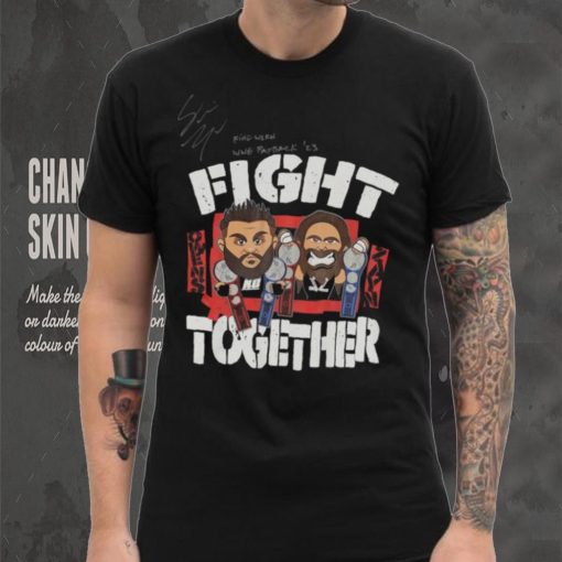 Sami Zayn Autographed & Inscribed Fight Together Match Worn T Shirt