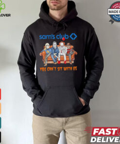Sam’s club you can’t sit with us Voorhees Myers Pennywise and Krueger Halloween shirt 2 Sam’s club you can’t sit with us Voorhees Myers Pennywise and Krueger Halloween shirt