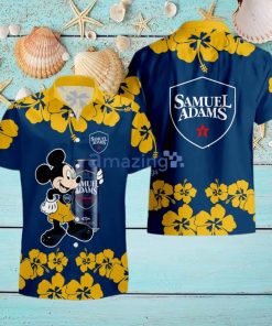 Samuel Adams Funny Mickey Mouse Hibicus Flower Hawaiian Shirt