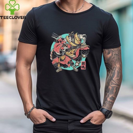 Samurai Deadpool And Wolverine Fighting Spirit Shirt