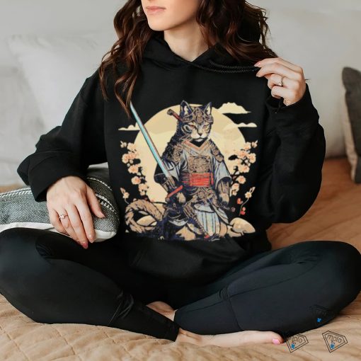 Samurai Ninja Cat Vintage Japanese Shirt