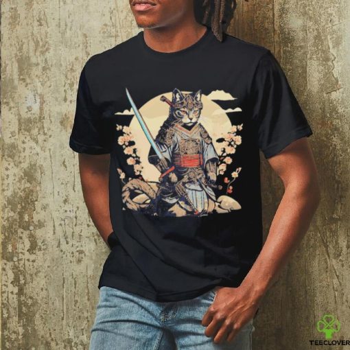 Samurai Ninja Cat Vintage Japanese Shirt