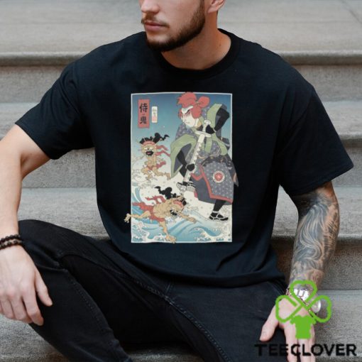 Samurai vs Demon Covid Ukiyo e Unisex T Shirt