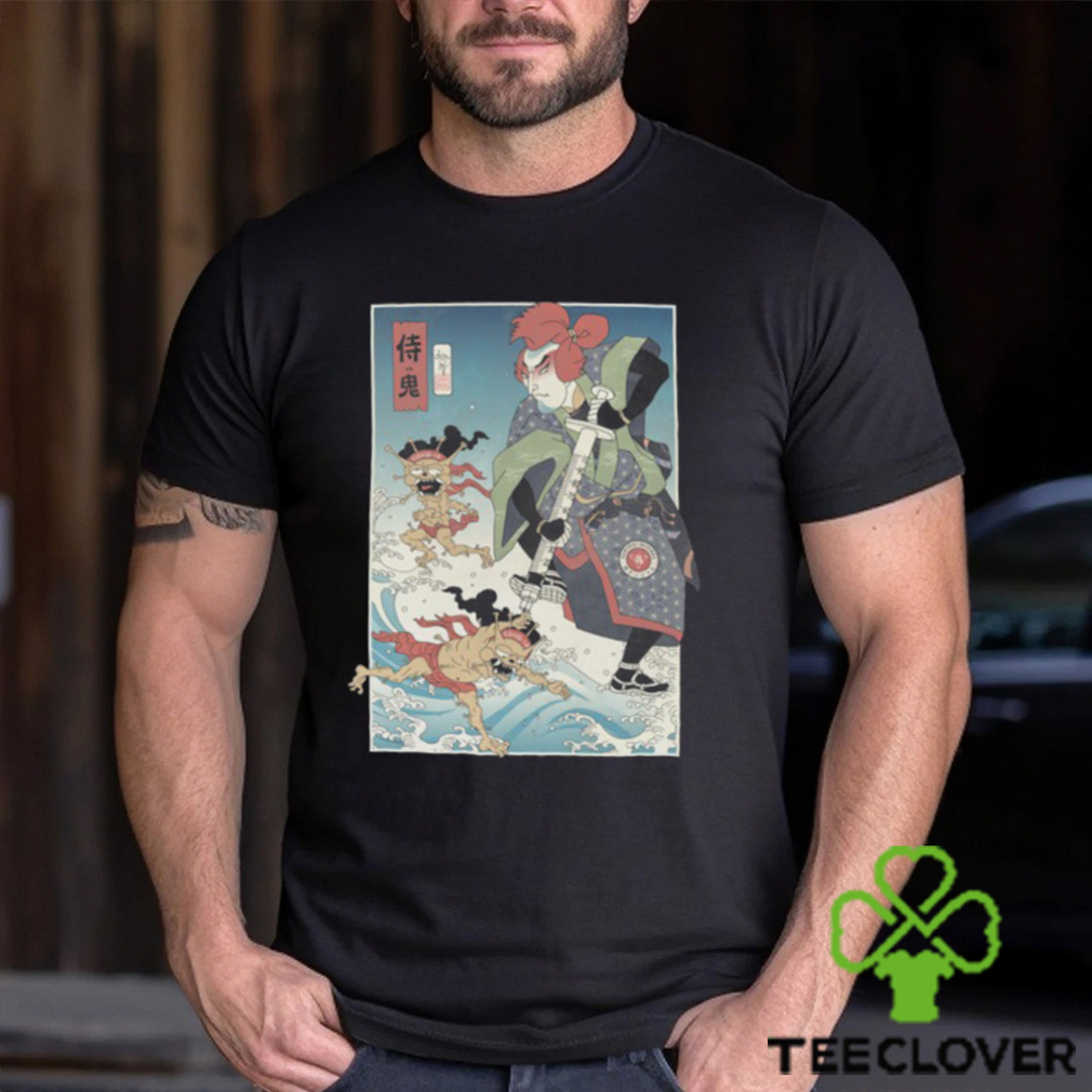 Samurai vs Demon Covid Ukiyo e Unisex T Shirt Samurai vs Demon Covid Ukiyo e Unisex T Shirt