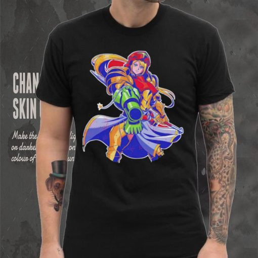 Samus Aran from Metroid Full Armor Hunter shirt