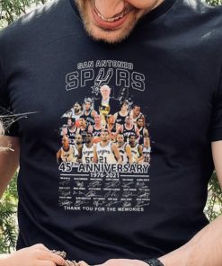 San Antonio Spurs 45th Anniversary Thank You For Memories Shirt