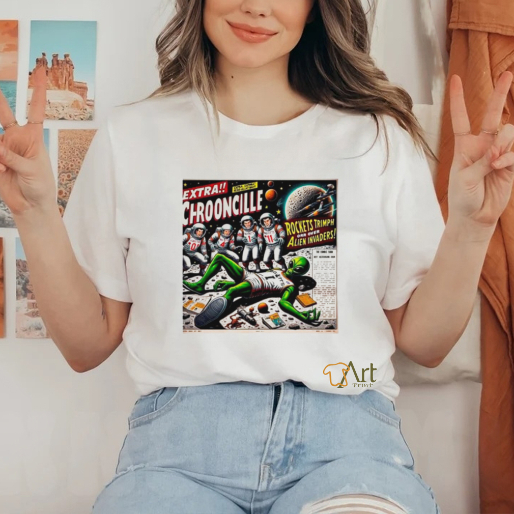 San Antonio Spurs Extra chrooncille rockets trimph orr over alien invaders shirt San Antonio Spurs Extra chrooncille rockets trimph orr over alien invaders shirt