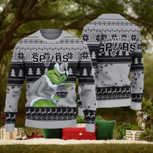 San Antonio Spurs Grinch Christmas Ugly Sweater