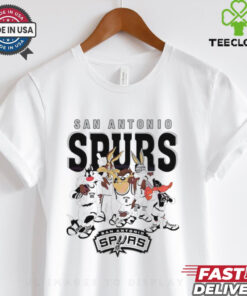 San Antonio Spurs Looney Tunes characters NBA basketball shirt