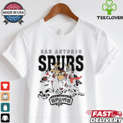 San Antonio Spurs Looney Tunes characters NBA basketball shirt