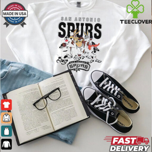 San Antonio Spurs Looney Tunes characters NBA basketball shirt