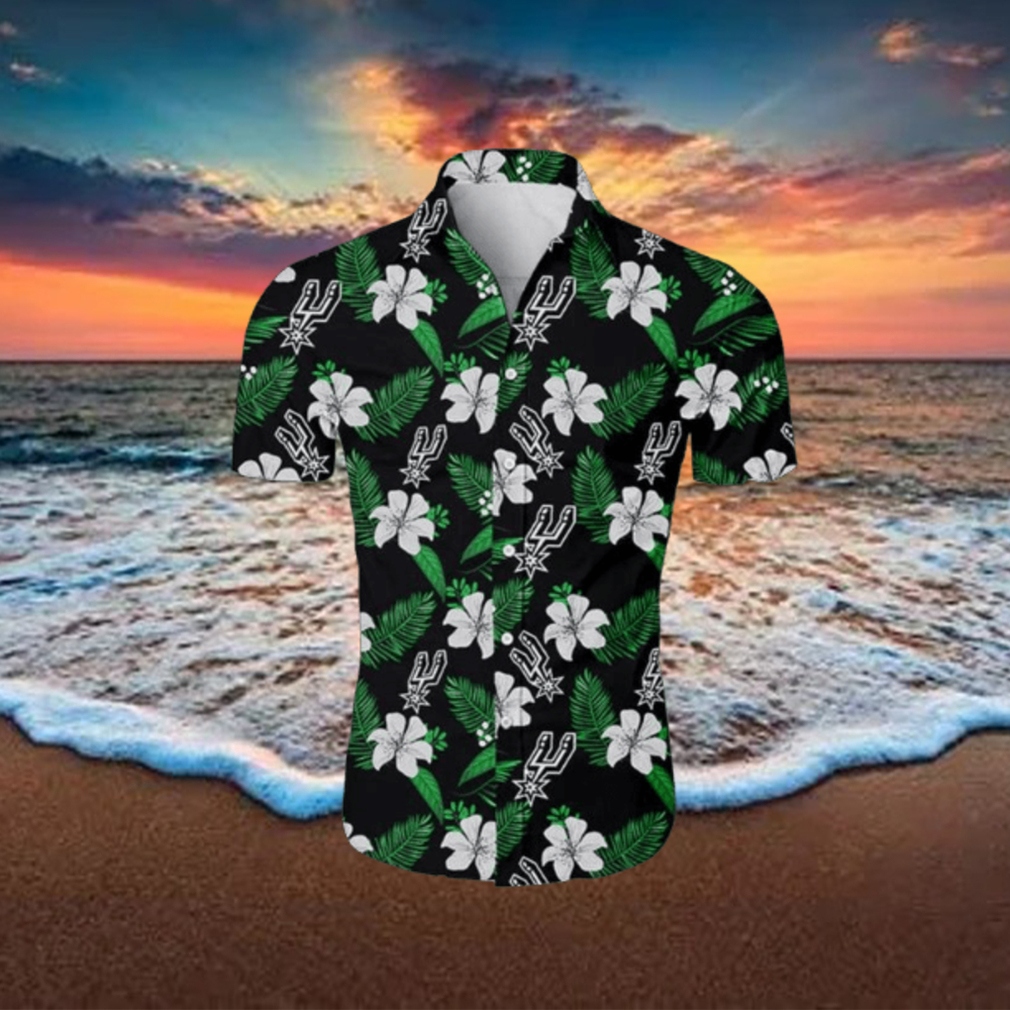 San Antonio Spurs NBA Small Flowers Hawaiian Shirt San Antonio Spurs NBA Small Flowers Hawaiian Shirt