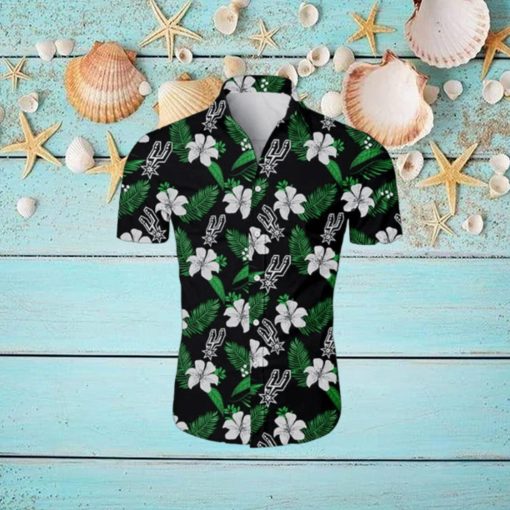 San Antonio Spurs NBA Small Flowers Hawaiian Shirt