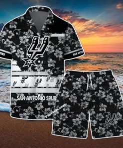 San Antonio Spurs Team Logo Pattern Vintage Aloha Hawaiian Shirt & Short