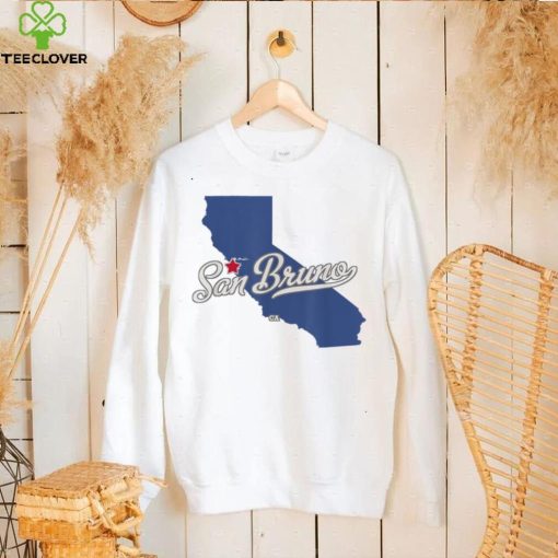 San Bruno California CA Map T Shirt