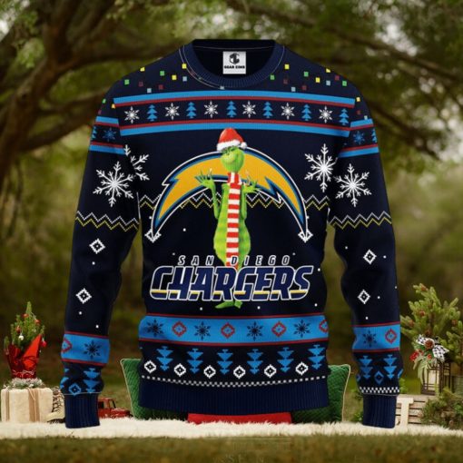 San Diego Chargers Funny Grinch Christmas Ugly Sweater