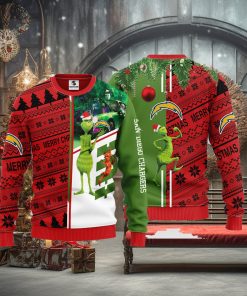 San Diego Chargers Grinch & Scooby Doo Christmas Ugly Sweater 1