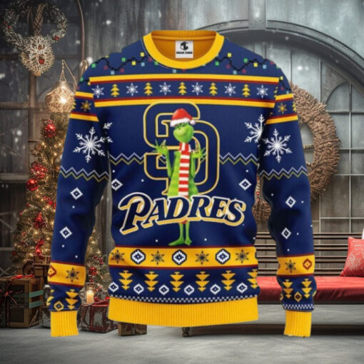 San Diego Padres Christmas Sweater Grinch Holiday