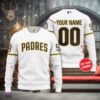 San Diego Padres Customizable Ugly Christmas Sweater Brown