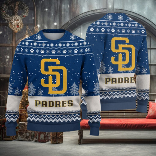 San Diego Padres Logo Christmas Wool Sweater