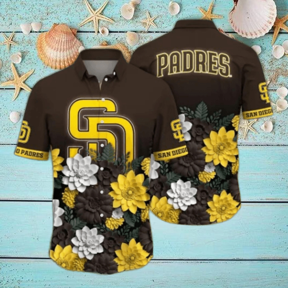 San Diego Padres MLB Flower Hawaii Shirt And Tshirt For Fans San Diego Padres MLB Flower Hawaii Shirt And Tshirt For Fans
