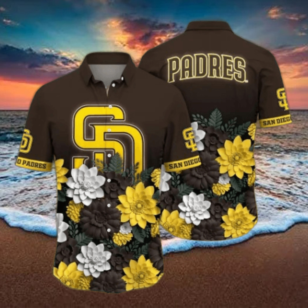 San Diego Padres MLB Flower Hawaii Shirt And Tshirt For Fans San Diego Padres MLB Flower Hawaii Shirt And Tshirt For Fans