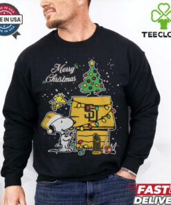 San Diego Padres Merry Christmas With Snoopy Baby T Shirt