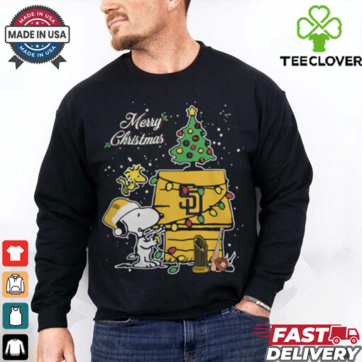 San Diego Padres Merry Christmas With Snoopy Baby T Shirt