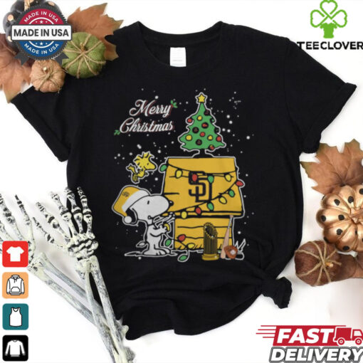 San Diego Padres Merry Christmas With Snoopy Baby T Shirt