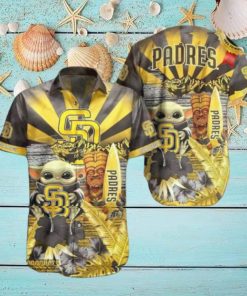 San Diego Padres Mlb Baby Yoda Hawaiian Shirt Men Youth Padres Aloha Shirt