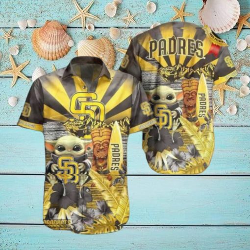 San Diego Padres Mlb Baby Yoda Hawaiian Shirt Men Youth Padres Aloha Shirt