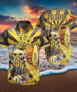 San Diego Padres Mlb Baby Yoda Hawaiian Shirt Men Youth Padres Aloha Shirt