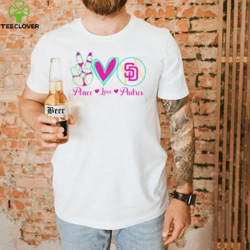 San Diego Padres Peace Love Baseball T Shirt