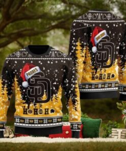 San Diego Padres Ugly Christmas Sweater Ho Ho Ho Santa Hat