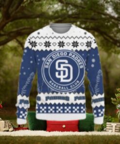 San Diego Padres Ugly Christmas Sweater Snowflake Pattern