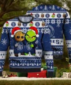 San Diego Padres Ugly Sweater Baby Groot And Grinch Design