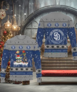 San Diego Padres Ugly Sweater Baby Yoda And Groot Holiday Theme
