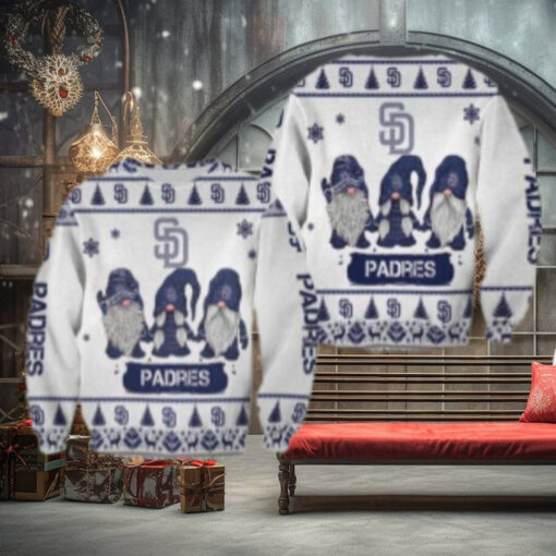 San Diego Padres Ugly Sweater Gnome Winter Wonderland Design