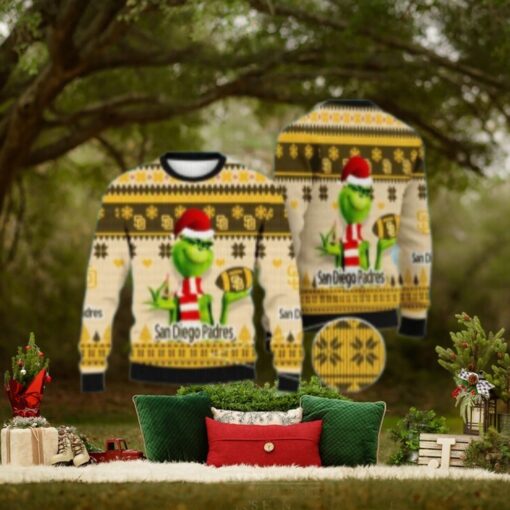 San Diego Padres Ugly Sweater Grinch And Football Theme