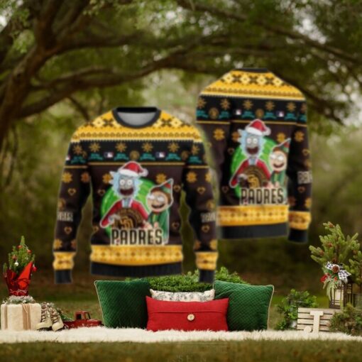 San Diego Padres Ugly Sweater Rick And Morty Holiday Theme