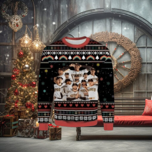 San Diego Padres Ugly Sweater Team Players Christmas