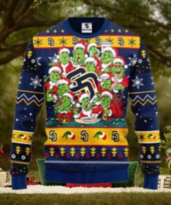 San Diego Padres Ugly Sweater With 12 Grinch Xmas Day