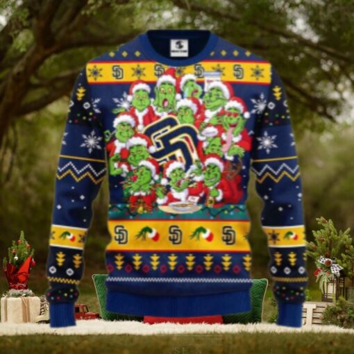 San Diego Padres Ugly Sweater With 12 Grinch Xmas Day
