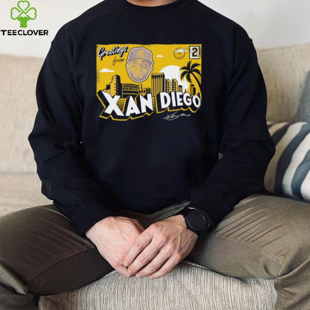 Top xander Bogaerts Greetings from Xan Diego signature shirt