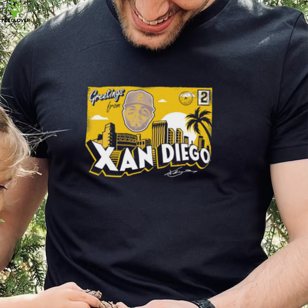 San Diego Padres Xander Bogaerts greetings from Xan Diego