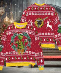 San Diego Padres x Grinch Dr. Seuss How the Grinch Stole Christmas MLB with World Series Trophy Ugly Christmas Sweater Red