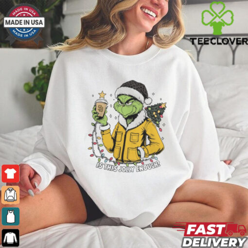 San Diego Padres x Santa Grinch Is This Jolly Enough Merry Christmas Shirt