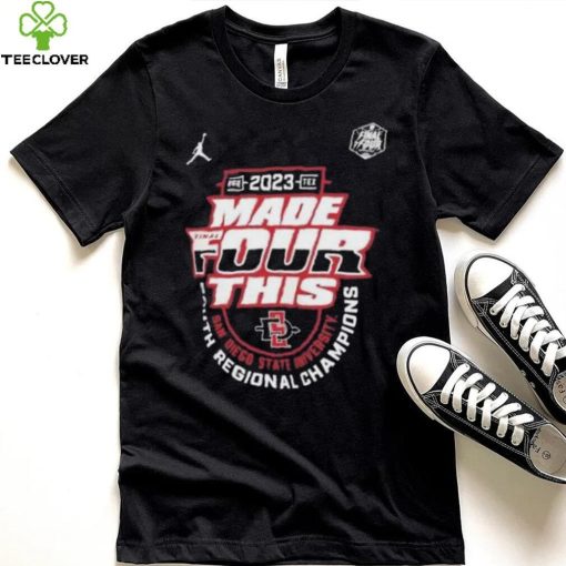 San Diego State Aztecs Jordan Brand 2023 Ncaa Men’S Basketball Tournament March Madness Final Four Regional Champions Shirt