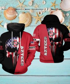 San Diego State Aztecs NCAA US Flag Skull 3D Printed Hoodie