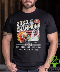 San Francisco 49Ers 2023 National Football Champions Super Bowl LVIII Helmet Trophy T Shirt